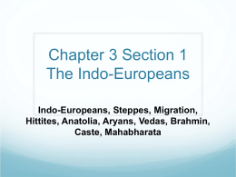 Chapter 3 Section 1 The Indo
