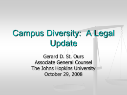 2-Campus Diversity: A Legal Update