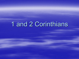 Romans – conclusion 1 Corinthians