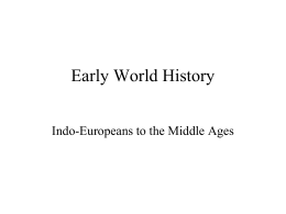 World History: Mesopotamia to the Middle Ages