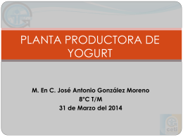 PLANTA PRODUCTORA DE YOGURT