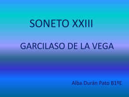 SONETO XXIII - De Lengua y Literatura
