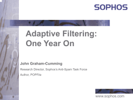 October 2003: Adaptive Filtering: One Year On (conference)
