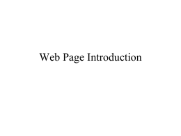 Creating Web Page
