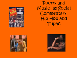 Music as Poetry: Hip Hop and Tupac