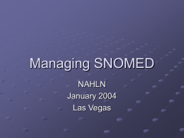 Mapping to SNOMED
