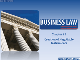 Chapter 019 - Formation of Sales & Lease Contracts