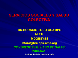 SERVICIOS SOCIALES Y SALUD COLECTIVA