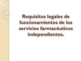 Requisitos legales de funcionamientos de los servicios