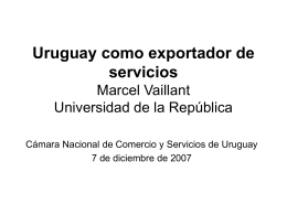 Uruguay como exportador de servicios