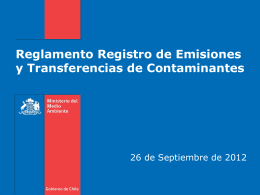 Reglamento Registro de Emisiones y Transferencias de