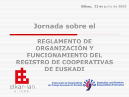 REGLAMENTO REGISTRO DE COOPERATIVAS - Elkar-Lan