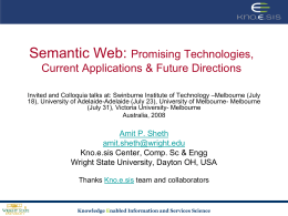 Semantic Web: Promising Technologies, Current …