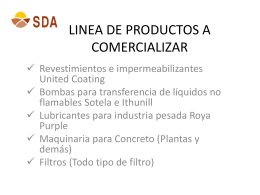 LINEA DE PRODUCTOS A COMERCIALIZAR