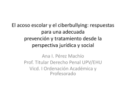 El acoso escolar y el ciberbullying: respuestas para una