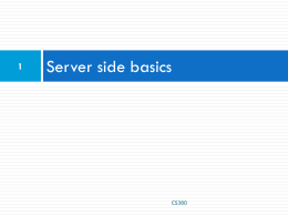 Server side basics - Jacksonville University