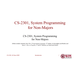 CS-2301, System Programming for Non