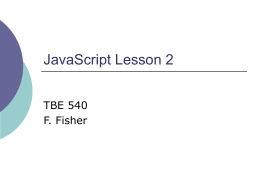 JavaScript Lesson 2 - California State University