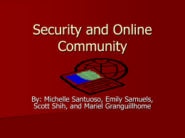 Security and Online Community