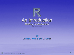 R- An Introduction