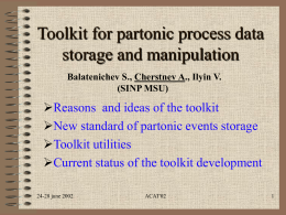 Toolkit for parton process data manipulation