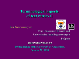 Terminological aspects of text retrieval