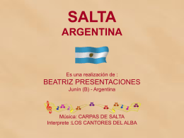 SALTA UNA PROVINCIA DE ARGENTINA--