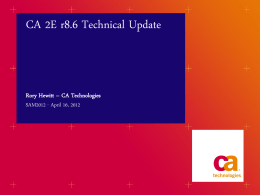 CA 2E r8.6 Technical Update