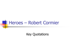 Heroes – Robert Cormier