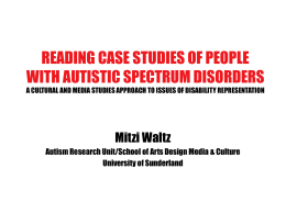 Reading case studies of people with autistic spectrum