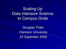Scaling Up Data Intensive Scientific Applications to
