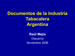 Documentos de la Industria Tabacalera Argentina