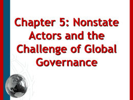 Global Governance (IGOs and NGOs)