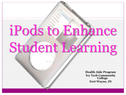 iPods to Enhance Student Learning