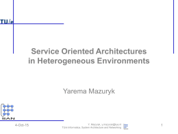 Service Oriented Architectures in Heterogeneous …