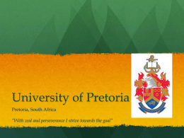 University of Pretoria - Kansas State University