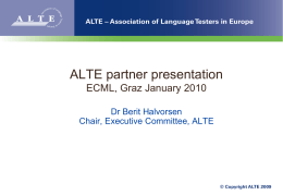 Association of Language Testers in Europe