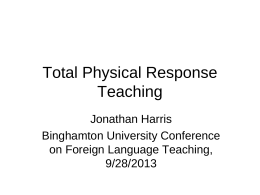 Total Physical Response Teaching
