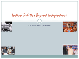 Politics of India Since Independence