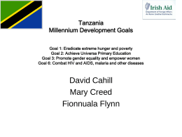 Tanzania Millennium Development Goals