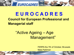 E U R O C A D R E S Council for European Professional and