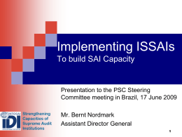 Building Capacity in SAIs - Forside