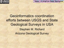 Geoinformatics coordination efforts between USGS and …