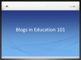 Blogs in Education 101 - St. Cloud State University