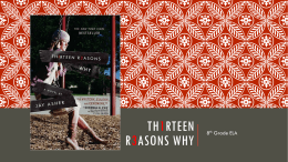13 Reasons Why - Ms. Flater's Classroom Website