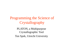 Programming the Science of Crystallography