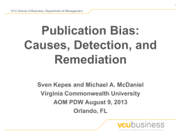 Publication Bias: Causes, Detection, and Remediation
