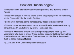 How did Russia begin? - Aurora Public Schools