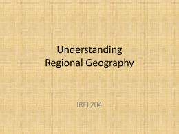 Understanding Regional Geography