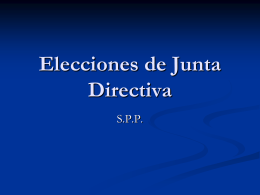 Elecciones de Junta Directiva
